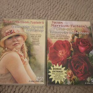Lot of 2 watercolor painting instructional DVDs